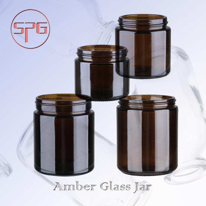 Amber,Clear,Blue,Green,Black clor Glass Jar 3