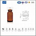 Amber moulded injection vial USP TYPE I,II.III