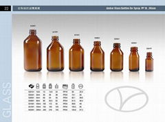Amber glass bottle for syrup DIN PP 24MM