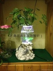 燈光氧氣水培花卉花瓶