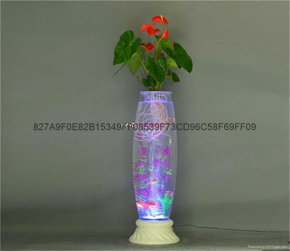 无土栽培花卉灯光氧气水培玻璃花瓶 2