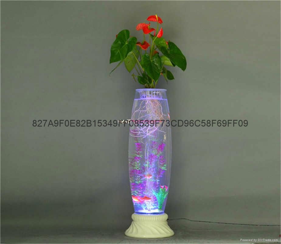 無土栽培花卉燈光氧氣水培玻璃花瓶 2
