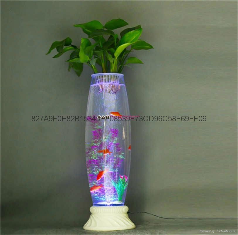 專利燈光氧氣水培玻璃花瓶 2