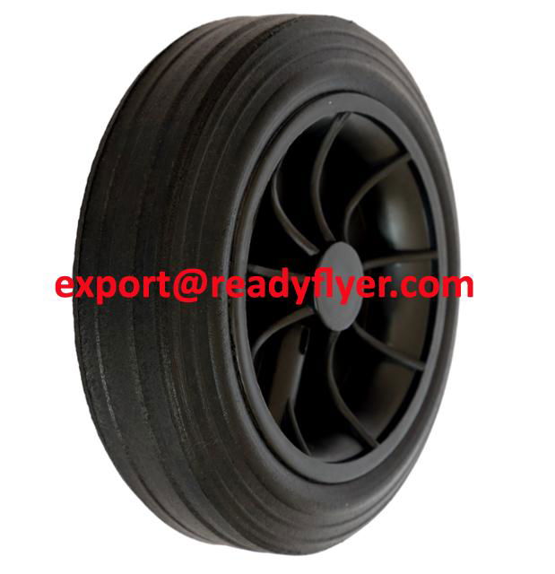 175mm/7" Mobile Waste Bin Rubber Wheel for Garbage Bin Container 3