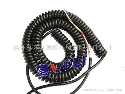 Pur coiled spiral cable for machine equipment 4
