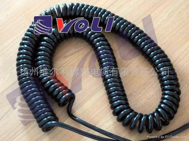 Pur coiled spiral cable for machine equipment 2