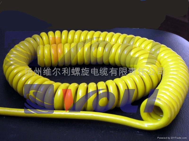 Pur coiled spiral cable for machine equipment 3