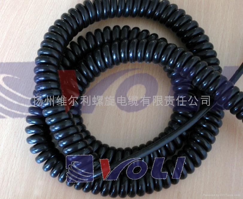 3-core telescopic length 4.5 m power supply spiral cable