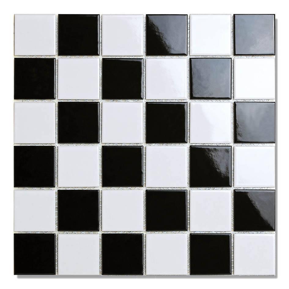 泸州陶瓷马赛克防滑瓷砖耐磨48黑白地砖 2