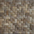 Nature coconut mosaic rough surface 4