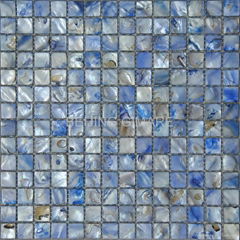 blue color shell mosaic