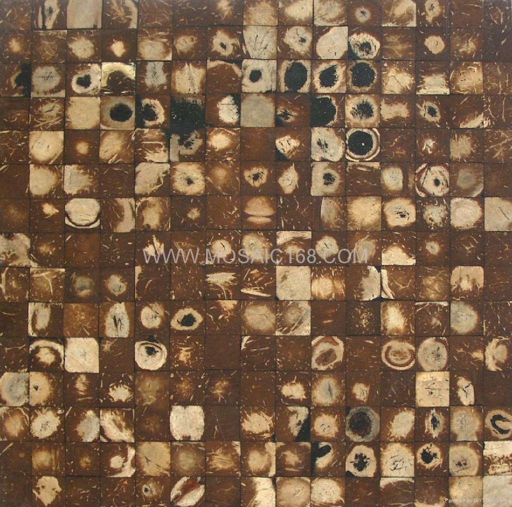 dyed color Coconut mosaic wood panel 5