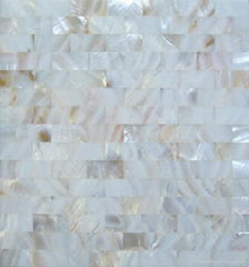 natural white color seamless shell mosaic tile