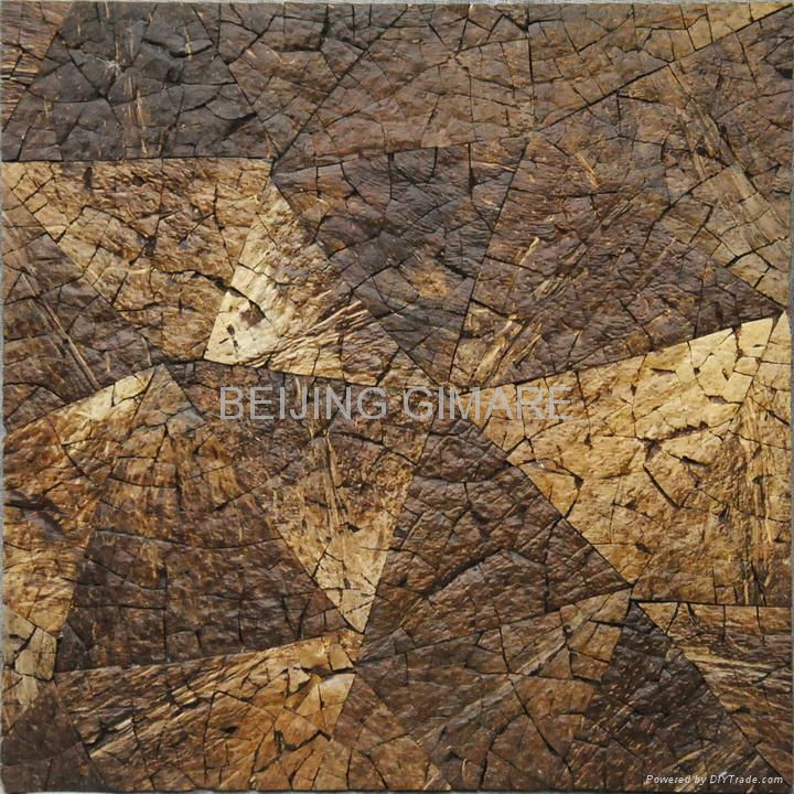 Nature coconut panel flat mosaic tile 5