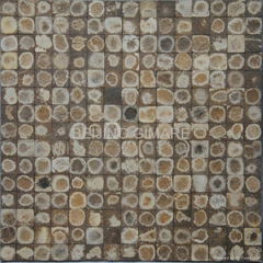 Coconut mosaic floor mosiac