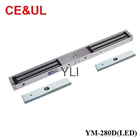 YLI YM-280D(LED) Double door electronic magnetic lock W/LED and signal(600Lbs*2)