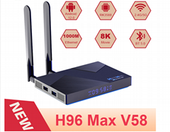 H96 MAX V58 Android 12.0 Wifi6.0 Quad Core RK3588  Dual WIFI 8K Media Player 