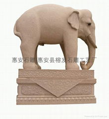 Stone carving elephant