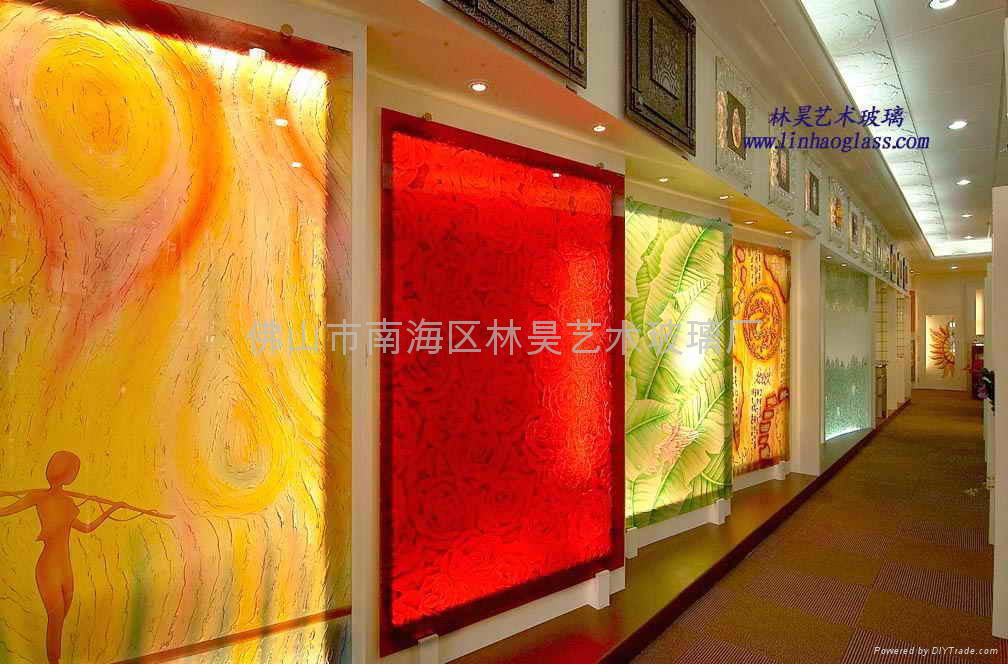 engraved glass wall