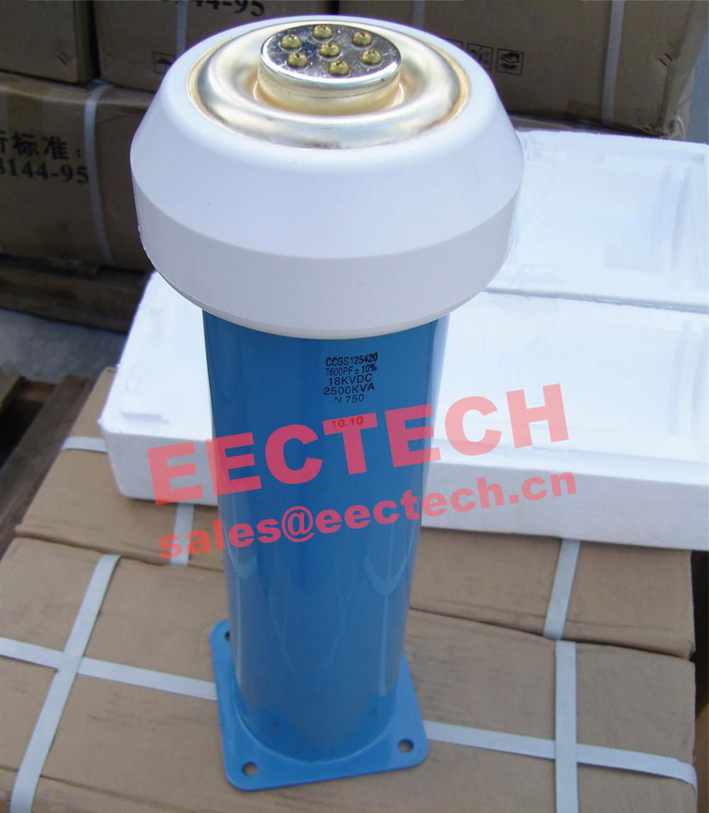 TWXF142315 water cooled capacitor 6000PF/ 20KV high voltage tank capacitor 3