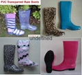 Woman Transparent rain boots 1