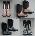 Woman neoprene rain boots  Neoprene boot women  Neoprene shoes women