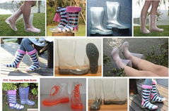 Transparent rain boots  Woman transparent boots Female rain boot