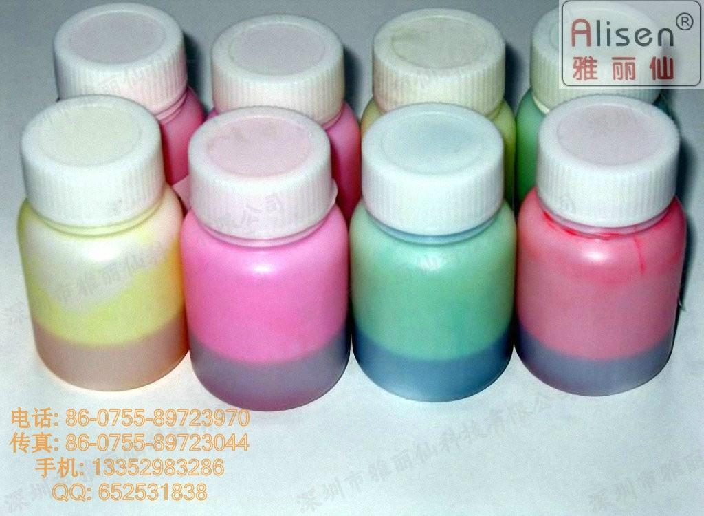 Temperature transparent fluorescent paint dye ink series 3