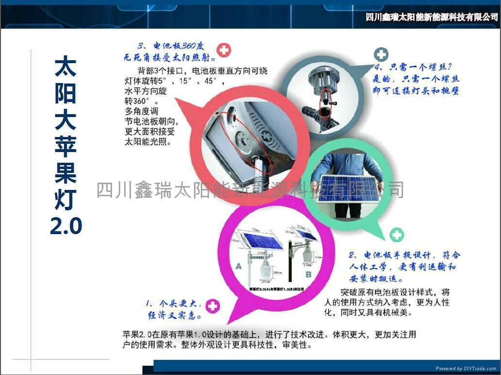 太阳能一体化苹果灯2.0 2