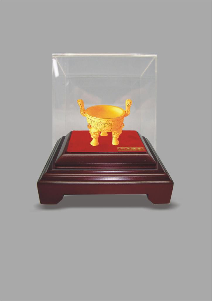 鍍金聚寶盆人壽保險聚寶盆禮品 2
