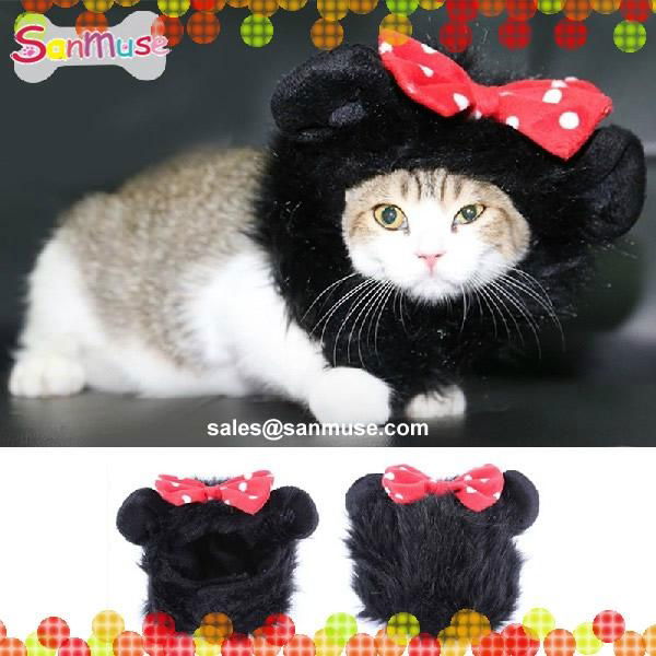 Cat Lion Panda Mickey Mane Wig Cat Costume Hat Hair Cat Pet Puppy Cosplay Wig 3