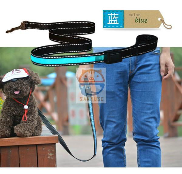 Solar+USB Charging Pet Led Collar leashed ,solar dog collar leashes 4