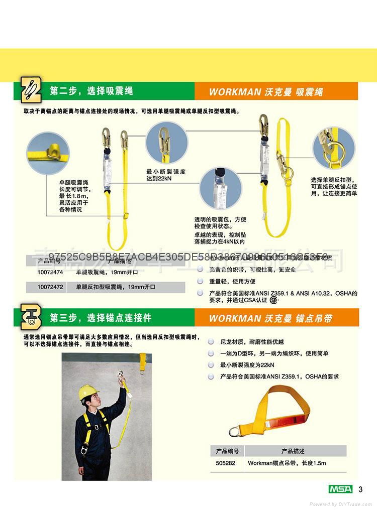 梅思安workman吸震繩正品現貨 5