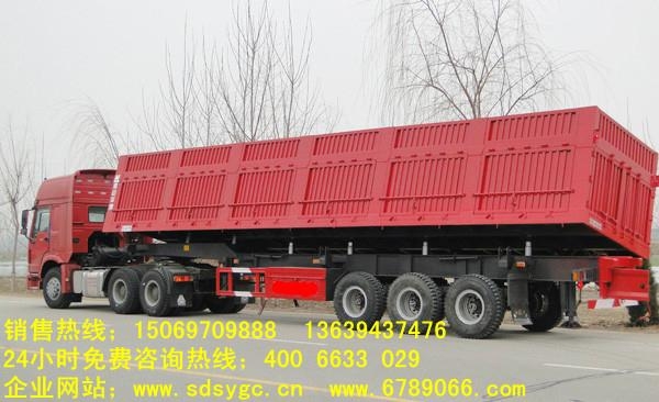 三桥轻型侧翻自卸半挂车-13米半挂侧翻自卸车价格 5
