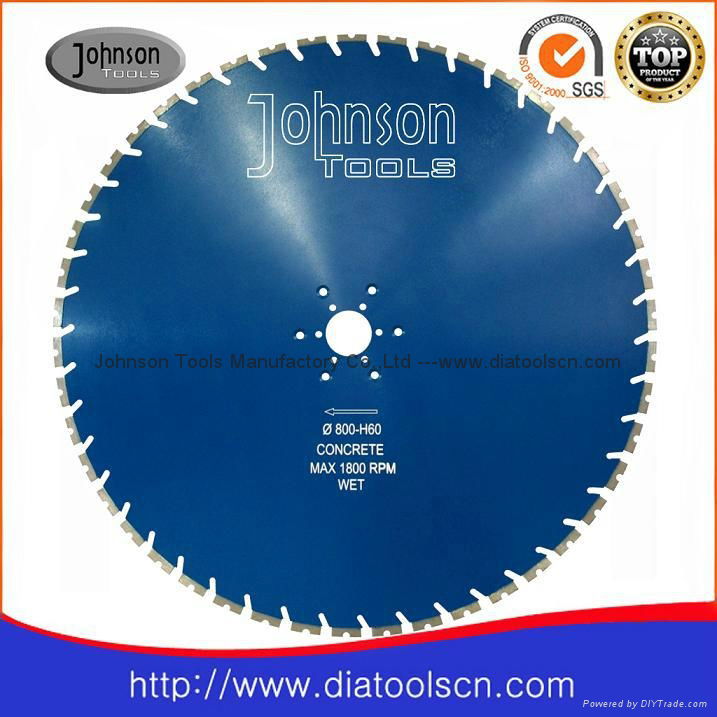 800mm wall saw blade with tapered U