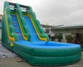 inflatable water slide with pool