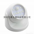 360 Degree Rotating LED Human Body Infrared Motion Sensor Night Light