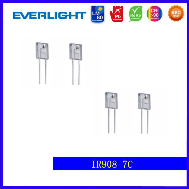 億光IR908-7C紅外發射管方形側面940NM插件式發射管