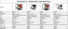 China CE Top Quality Portable Diesel Clean Water Pump 