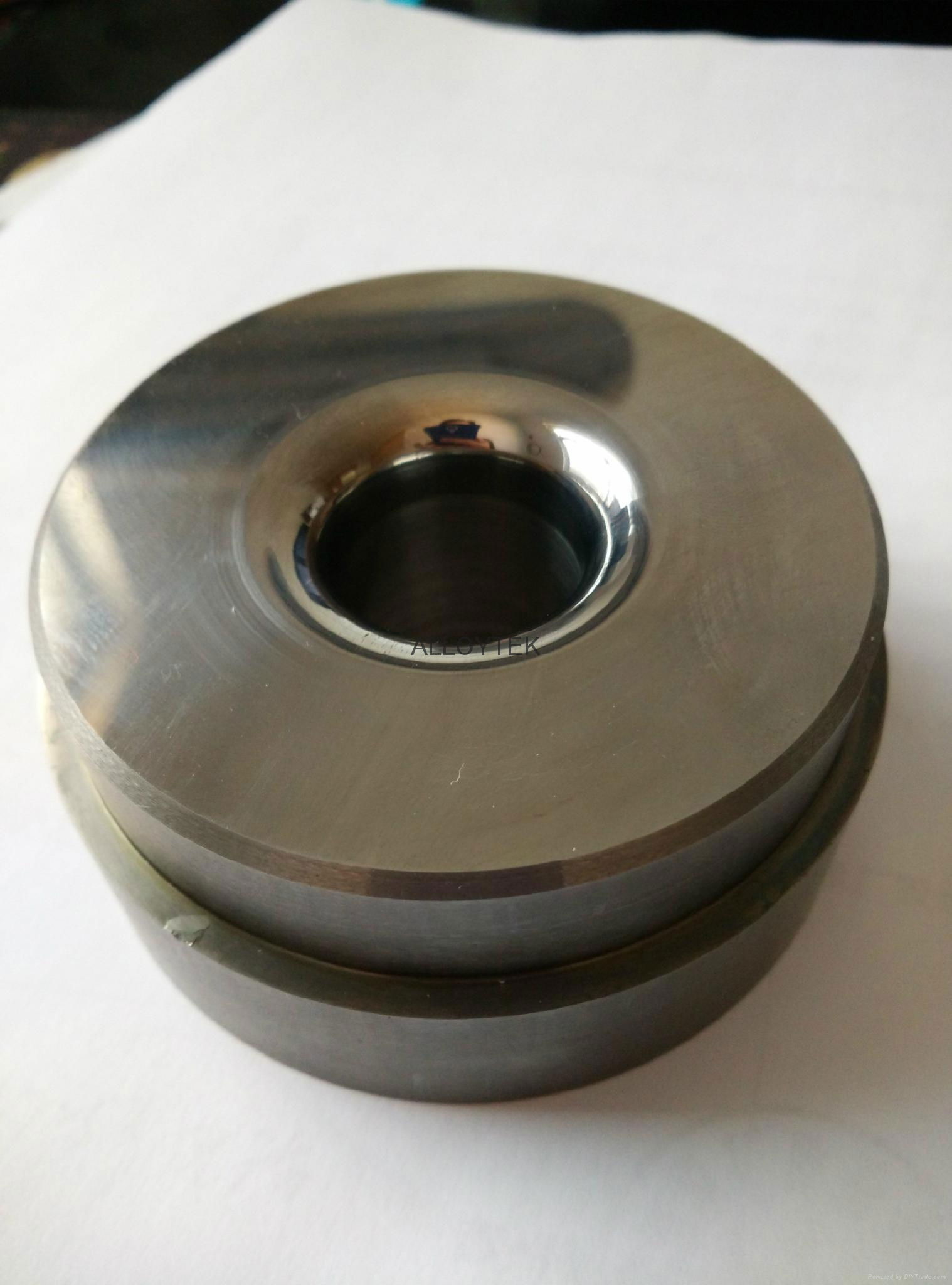 Tungsten carbide bushing die insert into sub stretch forming die 4