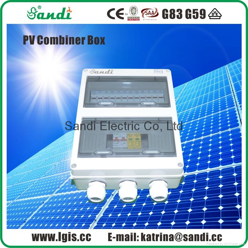 solar string combiner box with ABS box 6 strings input 