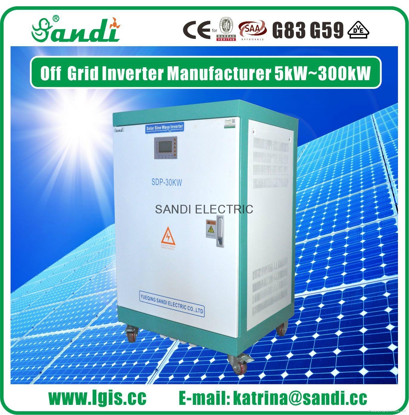 off grid inverter 5kw to 250kw 3 phase solar inverter 