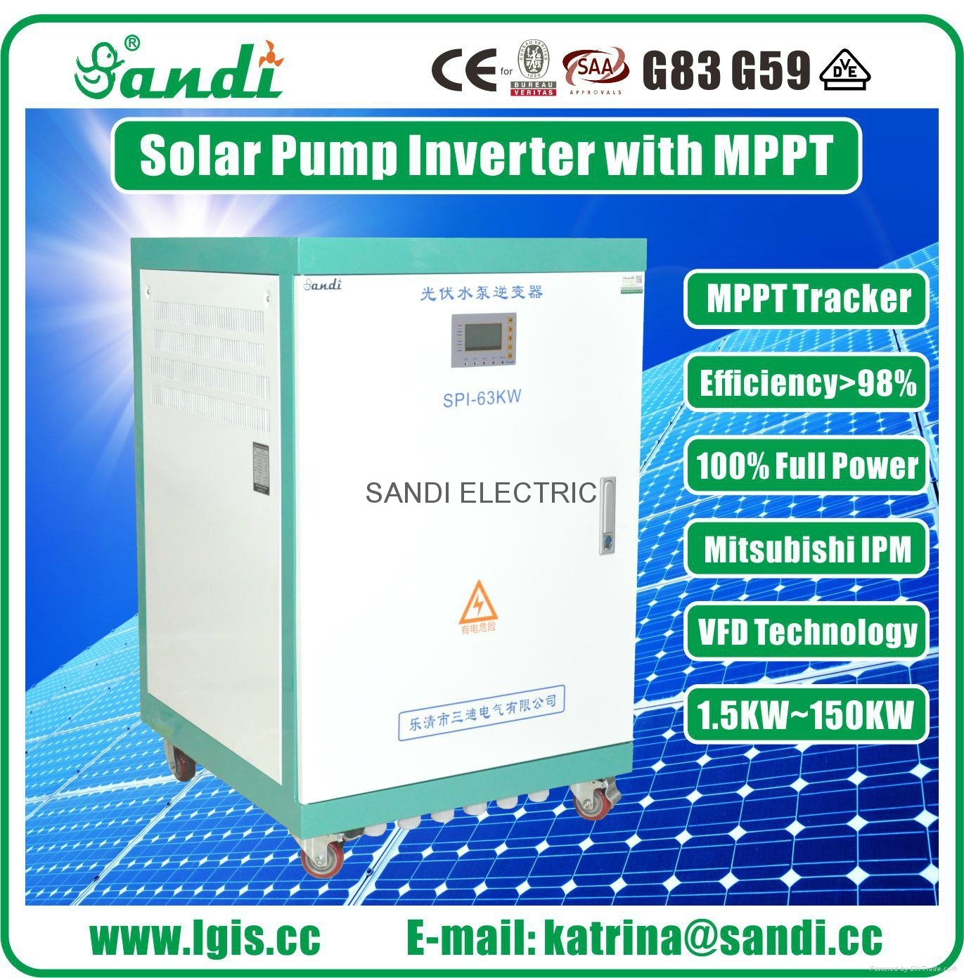 63KW solar pump inverter for irrigation system