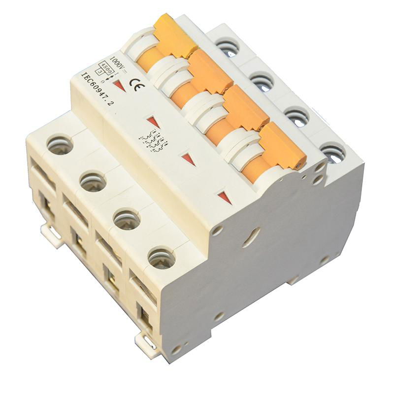 High Voltage 1000V DC Solar Circuit Breaker 10A to 63A