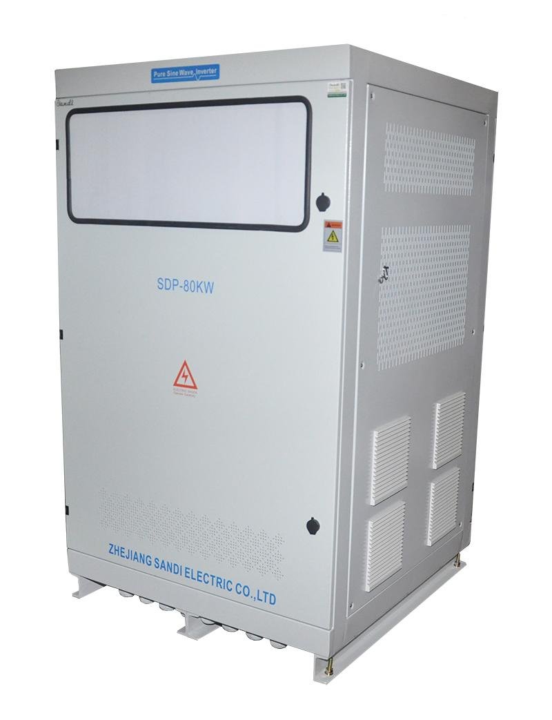 Off grid hybrid dc to ac solar power inverter single phase SDP-80KW 3