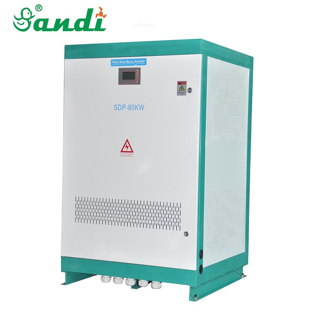 solar dc to ac inverter 80KW 3Phase Off Grid Inverter with UPS function  