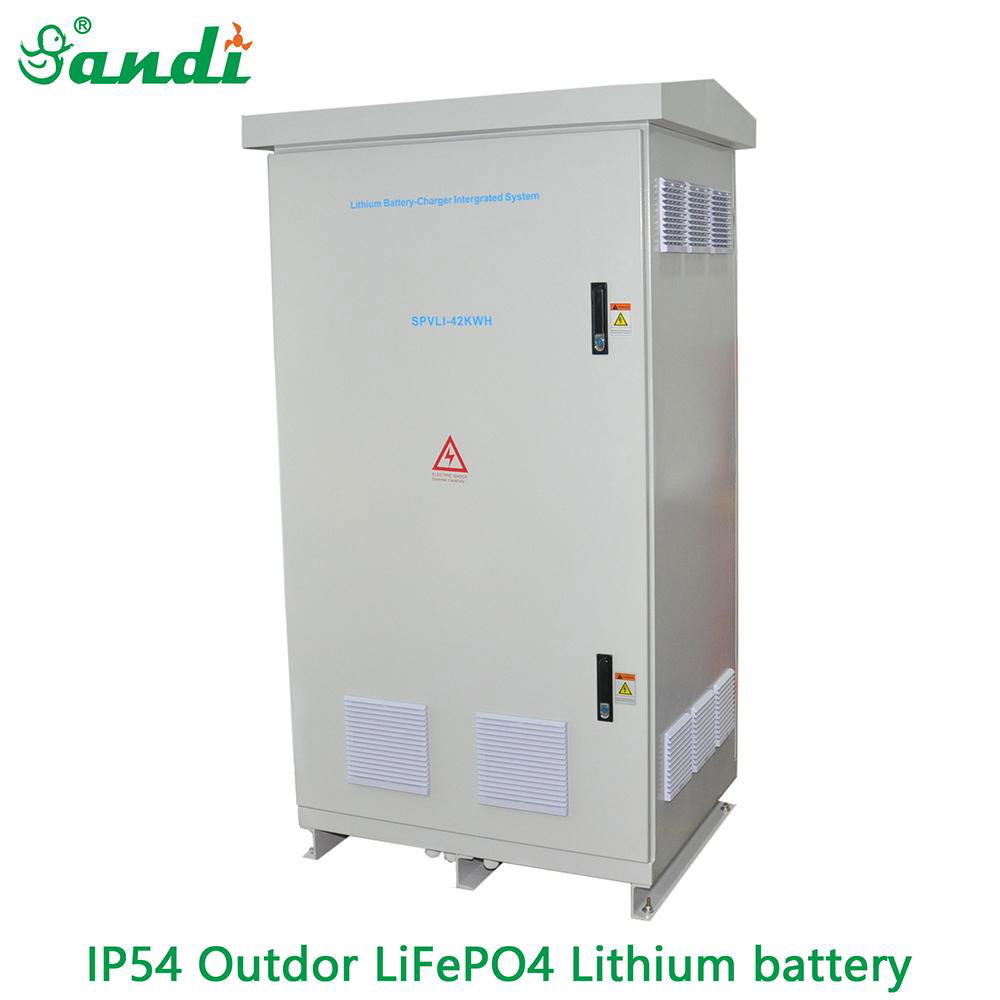 Outdoor 42kWh Lithium Battery 105Ah Rechargeable Battery with Built-in BMS
