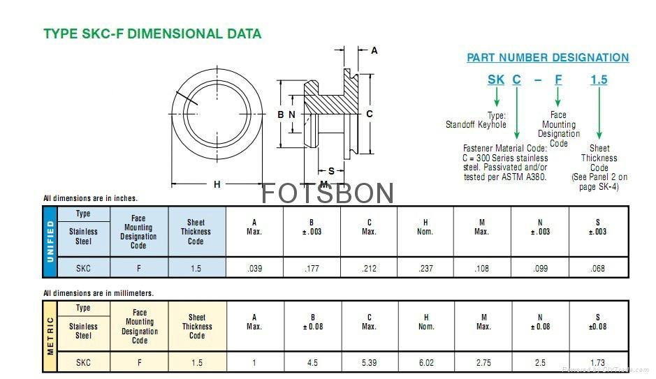 SKC-F1.5定位柱反向安裝不鏽鋼壓鉚緊固件用於通訊設備製造 4