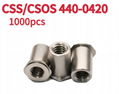 Concealed-Head Standoff CSOS-M4-10 Stainless Self-Clinching Fasteners