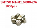 SMTSOB-4.2-8 貼片螺母PCB焊接黃銅鍍亮錫可以編帶卷帶機載